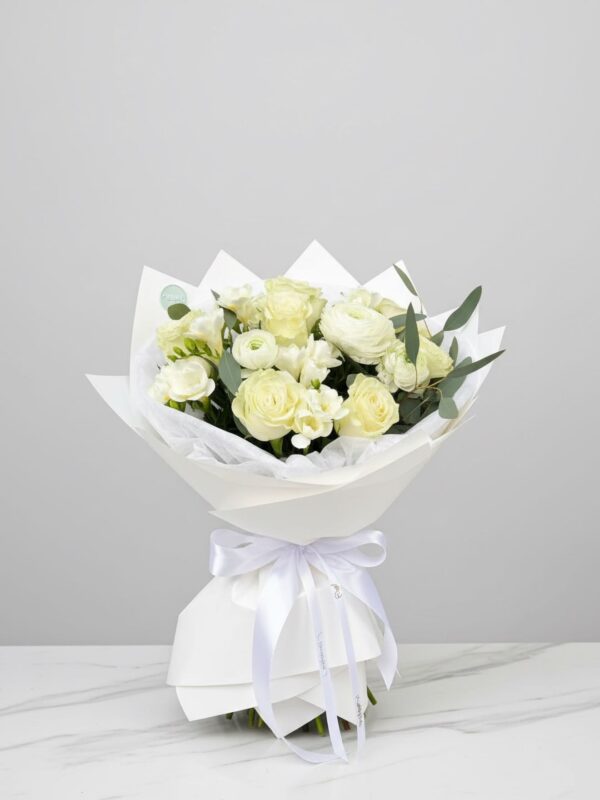 Buchet alb Happy