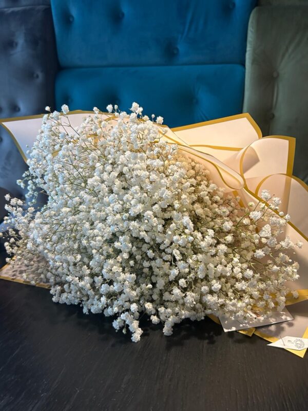 Buchet gigant cu gypsophila albă