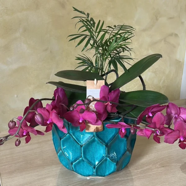 Mozaic turcoaz cu fuchsia